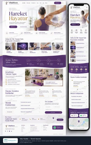 Fizik Tedavi Rehabilitasyon Merkezi örnek web sitesi tasarımı
