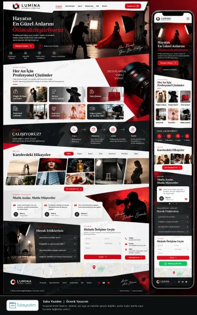 Fotoğrafçılık Stüdyosu örnek web sitesi tasarımı