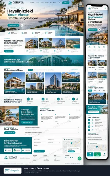 Gayrimenkul İnşaat örnek web sitesi tasarımı