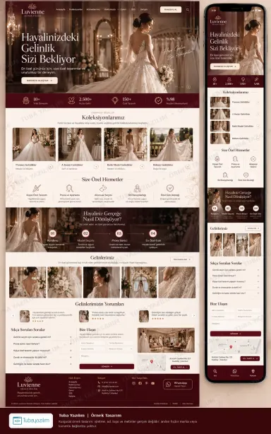Gelinlik Mağazası örnek web sitesi tasarımı