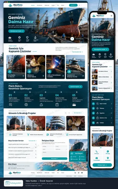 Gemi Bakım için örnek web sitesi tasarımı