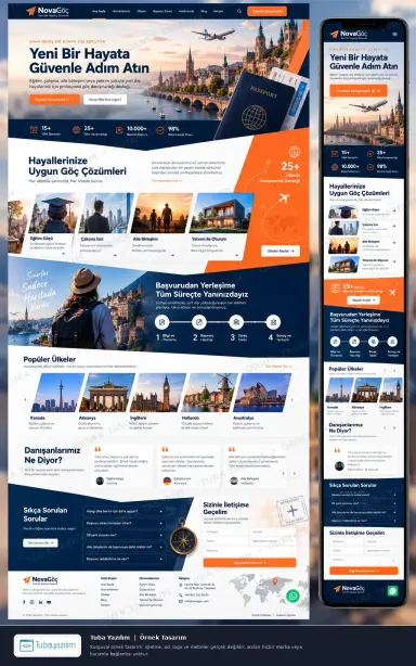 Göç Danışmanlığı örnek web sitesi tasarımı