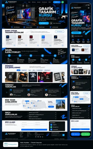 Grafik Tasarım Kursu örnek web sitesi tasarımı