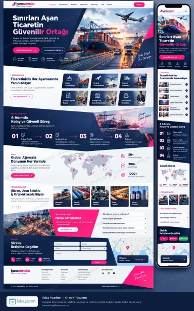 Gümrükleme örnek web sitesi tasarımı