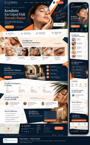 Güzellik Merkezi ve Cilt Bakımı örnek web sitesi tasarımı