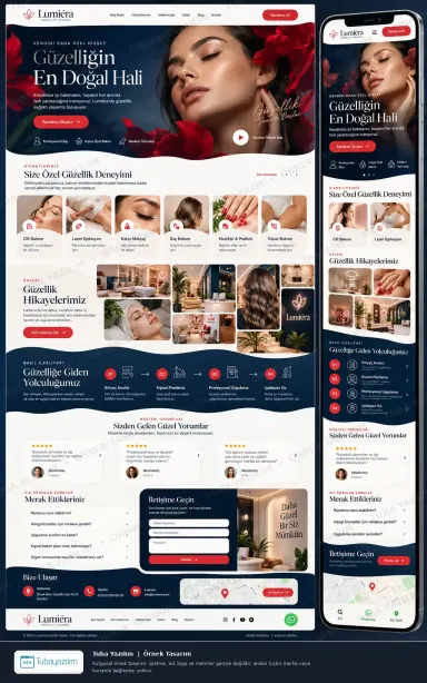 Güzellik Salonu örnek web sitesi tasarımı