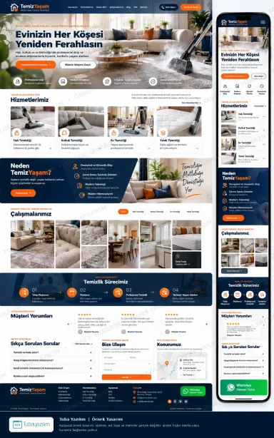 Halı Koltuk ve Ev Temizliği örnek web sitesi tasarımı