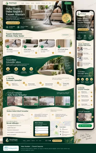 Halı ve Koltuk Yıkama örnek web sitesi tasarımı