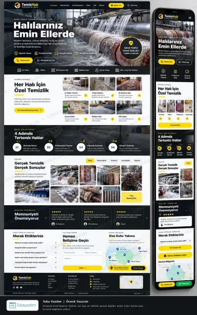 Halı Yıkama Temizleme örnek web sitesi tasarımı
