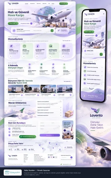 Hava Kargo için örnek web sitesi tasarımı