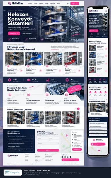 Helezon Konveyör örnek web sitesi tasarımı