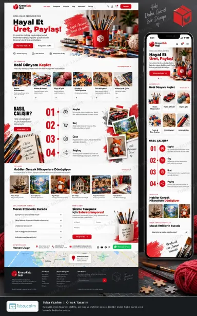 Hobi Mağazası örnek web sitesi tasarımı