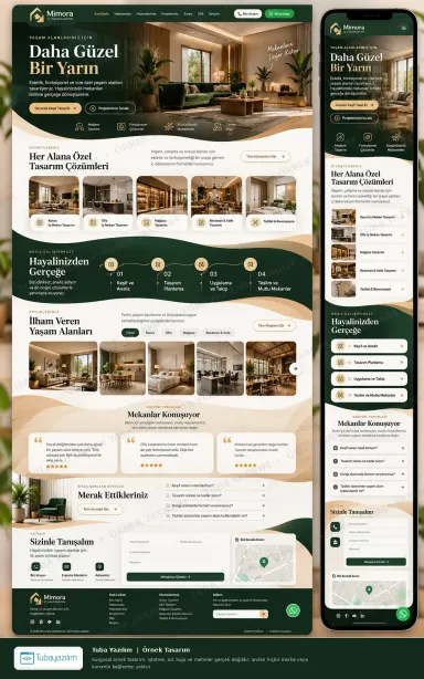 İç Dekorasyon için örnek web sitesi tasarımı