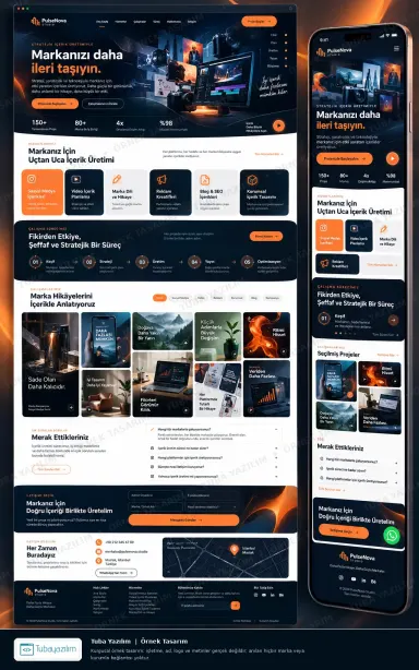 İçerik Üretimi için örnek web sitesi tasarımı