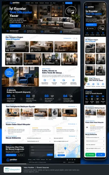 İkinci El Eşya örnek web sitesi tasarımı