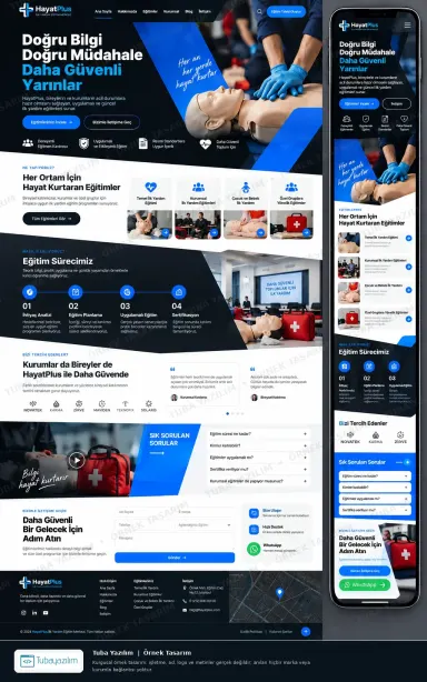 İlk Yardım Eğitimi örnek web sitesi tasarımı