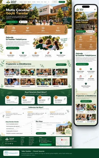 İlkokul için örnek web sitesi tasarımı