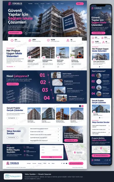 İnşaat İskele örnek web sitesi tasarımı