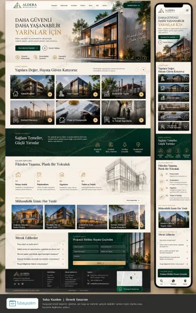 İnşaat Mühendisliği örnek web sitesi tasarımı