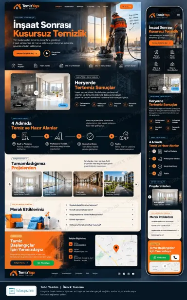 İnşaat Temizliği örnek web sitesi tasarımı