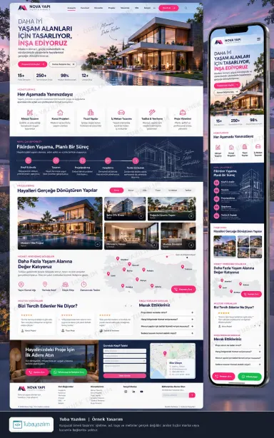 İnşaat ve Mimarlık Hizmetleri örnek web sitesi tasarımı