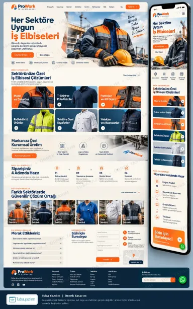 İş Elbisesi Üretimi örnek web sitesi tasarımı