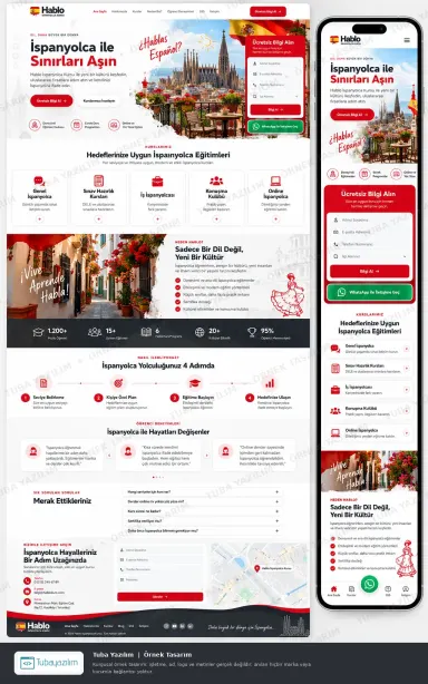 İspanyolca Kursu örnek web sitesi tasarımı