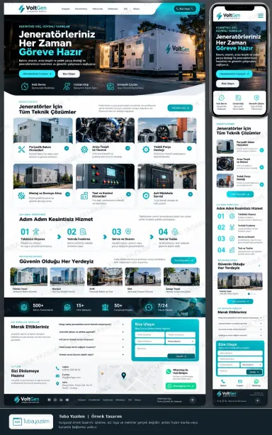 Jeneratör Servisi örnek web sitesi tasarımı