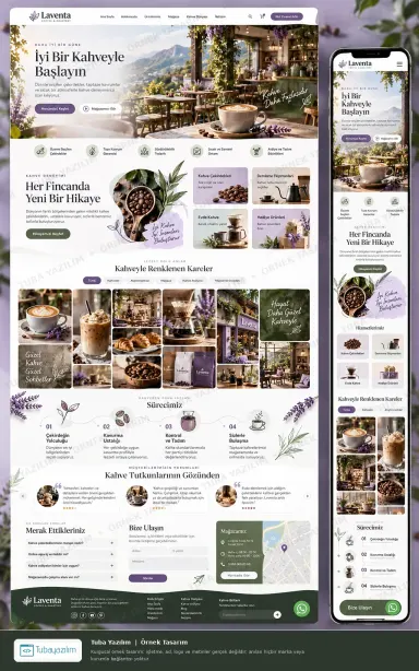 Kahve Mağazası örnek web sitesi tasarımı