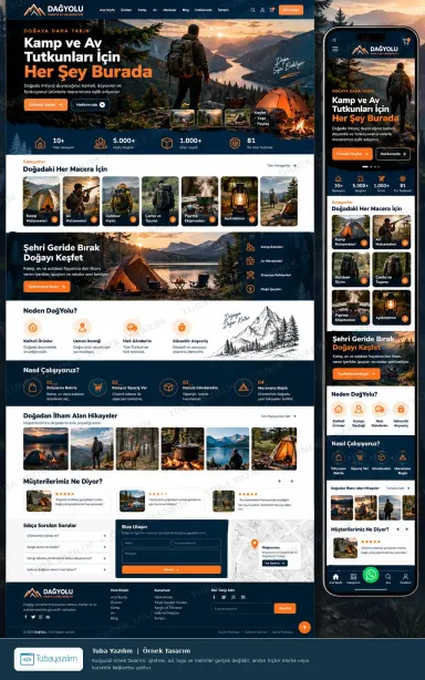Kamp ve Av Malzemeleri örnek web sitesi tasarımı