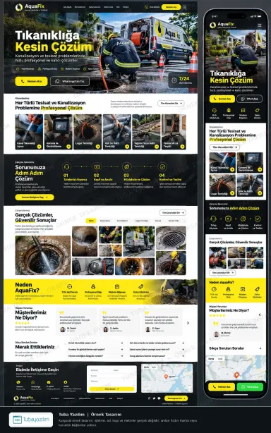 Kanalizasyon Tesisat örnek web sitesi tasarımı