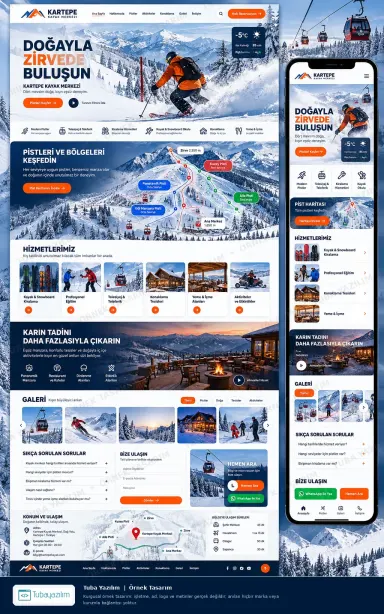 Kayak Merkezi örnek web sitesi tasarımı