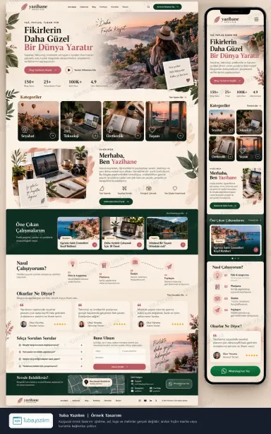 Kişisel Blog Portfolyo örnek web sitesi tasarımı