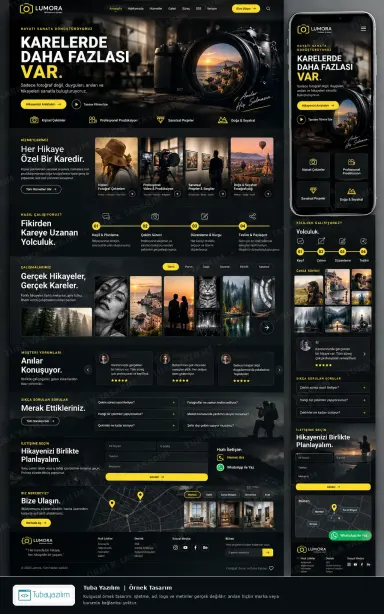 Kişisel Fotoğrafçı ve Sanatçı örnek web sitesi tasarımı