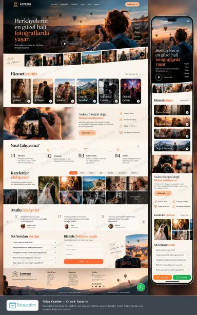 Kişisel Fotoğrafçı örnek web sitesi tasarımı