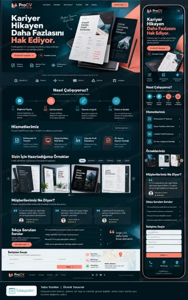 Kişisel Portfolio Cv örnek web sitesi tasarımı