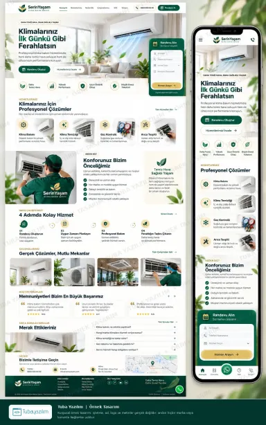 Klima Bakımı örnek web sitesi tasarımı
