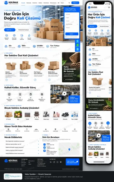 Koli Üretimi örnek web sitesi tasarımı