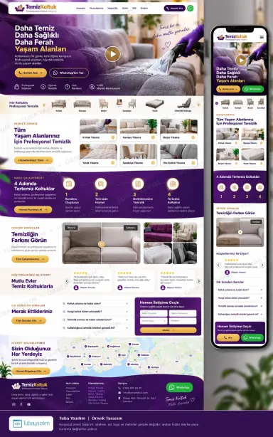 Koltuk Yıkama örnek web sitesi tasarımı