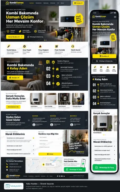 Kombi Bakımı örnek web sitesi tasarımı