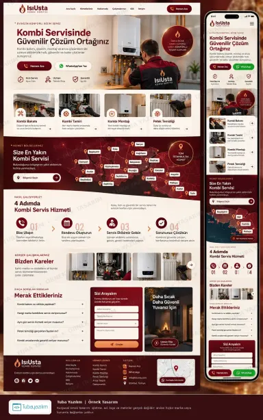 Kombi Servisi örnek web sitesi tasarımı