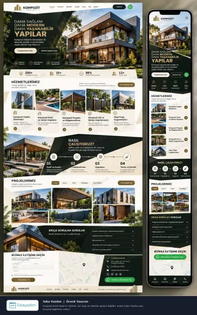 Kompozit İnşaat örnek web sitesi tasarımı