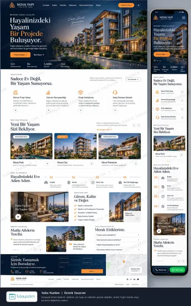 Konut Proje Satışı örnek web sitesi tasarımı