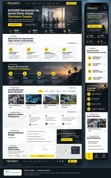 KOSGEB Danışmanlığı örnek web sitesi tasarımı