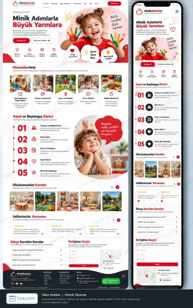 Kreş Gündüz Bakımevi örnek web sitesi tasarımı