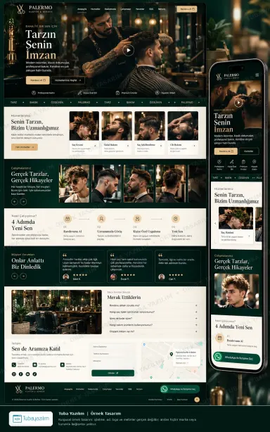 Kuaför Berber örnek web sitesi tasarımı