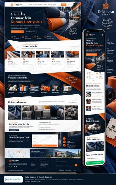 Kumaş Üretimi örnek web sitesi tasarımı