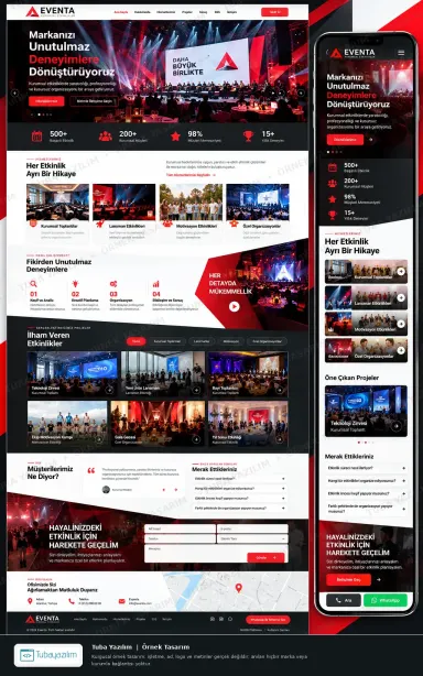Kurumsal Etkinlik örnek web sitesi tasarımı
