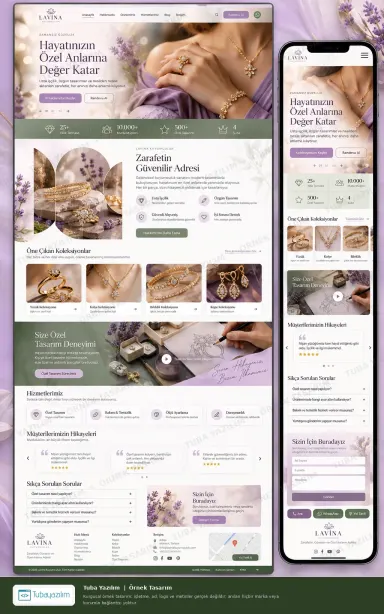 Kuyumcu örnek web sitesi tasarımı