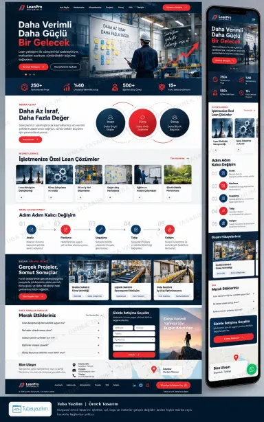 Lean Danışmanlığı örnek web sitesi tasarımı
